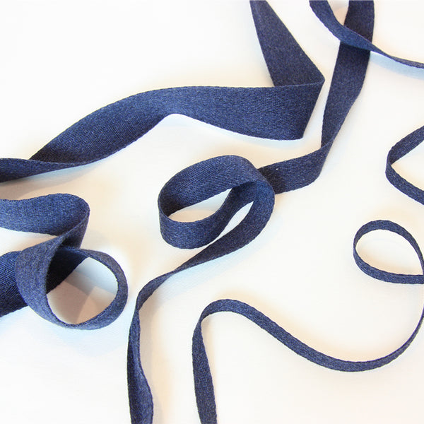 Cotton Herringbone Tape - 008 Midnight Blue