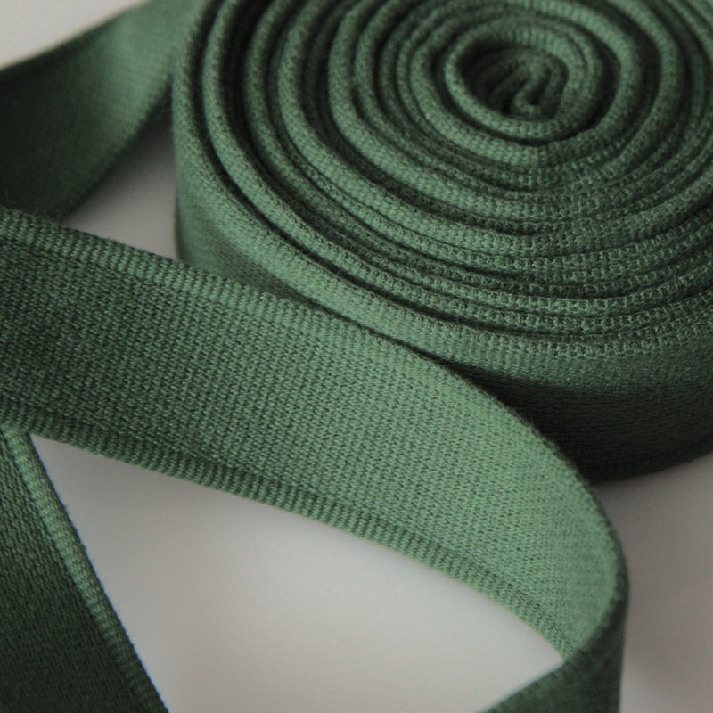 Cotton Strap Webbing 30mm - Dark Green