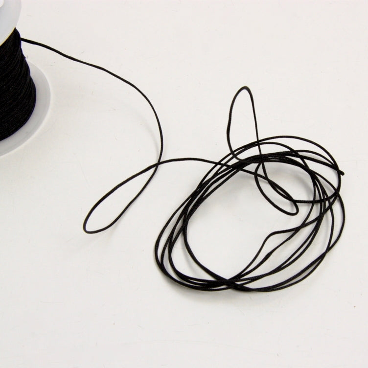 Nylon Bracelet Cord - Black 1mm