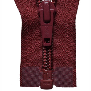 Nylon Open-Ended Zip - Dark Wine 527