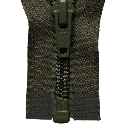 Nylon Open-Ended Zip - Khaki 566
