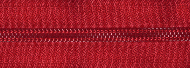 Heavy Nylon Open-Ended Zip - Red 519