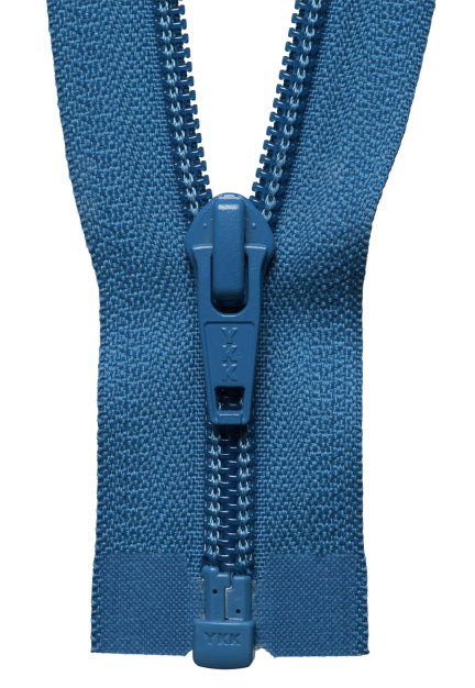 Nylon Open-Ended Zip - Saxe Blue 557