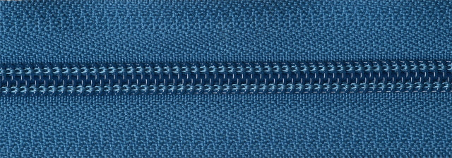 Nylon Open-Ended Zip - Saxe Blue 557