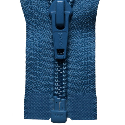 Nylon Open-Ended Zip - Saxe Blue 557