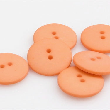 Satin Polyester Buttons - Orange