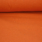 speckled orange cotton soft sweatshirt fleece fabric