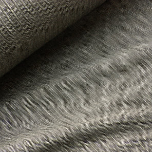 Organic Cotton Herringbone - Black
