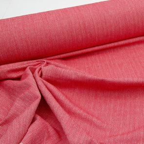 Organic Cotton Herringbone - Red