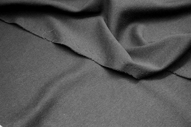 Organic Cotton Interlock Jersey - Black