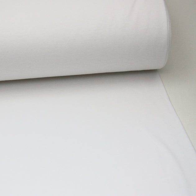 Organic Cotton Interlock Jersey - White