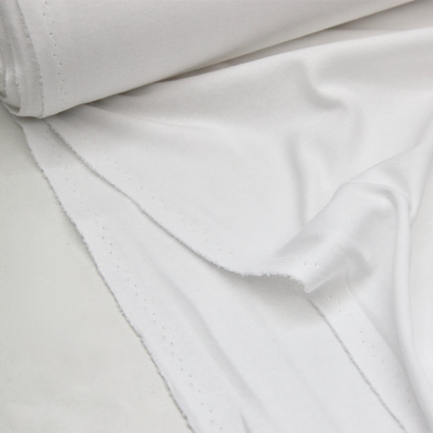 Organic Cotton Interlock Jersey - White