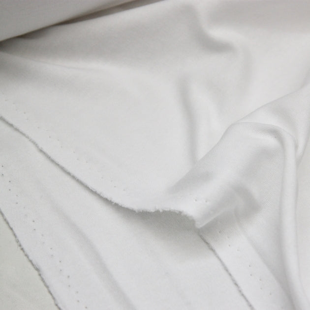 Organic Cotton Interlock Jersey - White