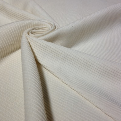 Organic Cotton Ribbed Jersey - Off White