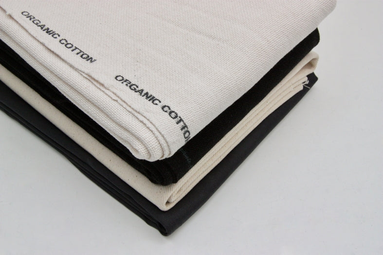 Organic Cotton - Open Weave Canvas - Black