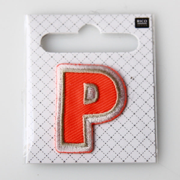 Iron-On Alphabet Patch - P