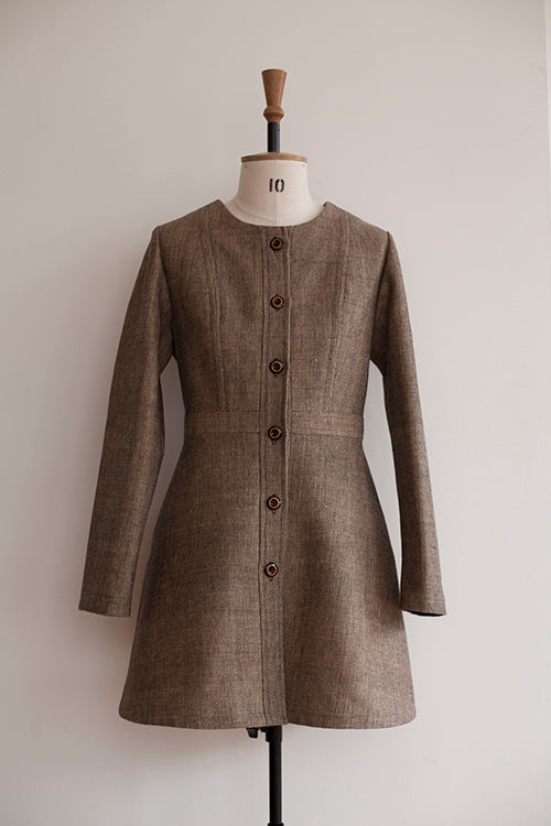 Organic Cotton Dunweave - Black/Mulberry