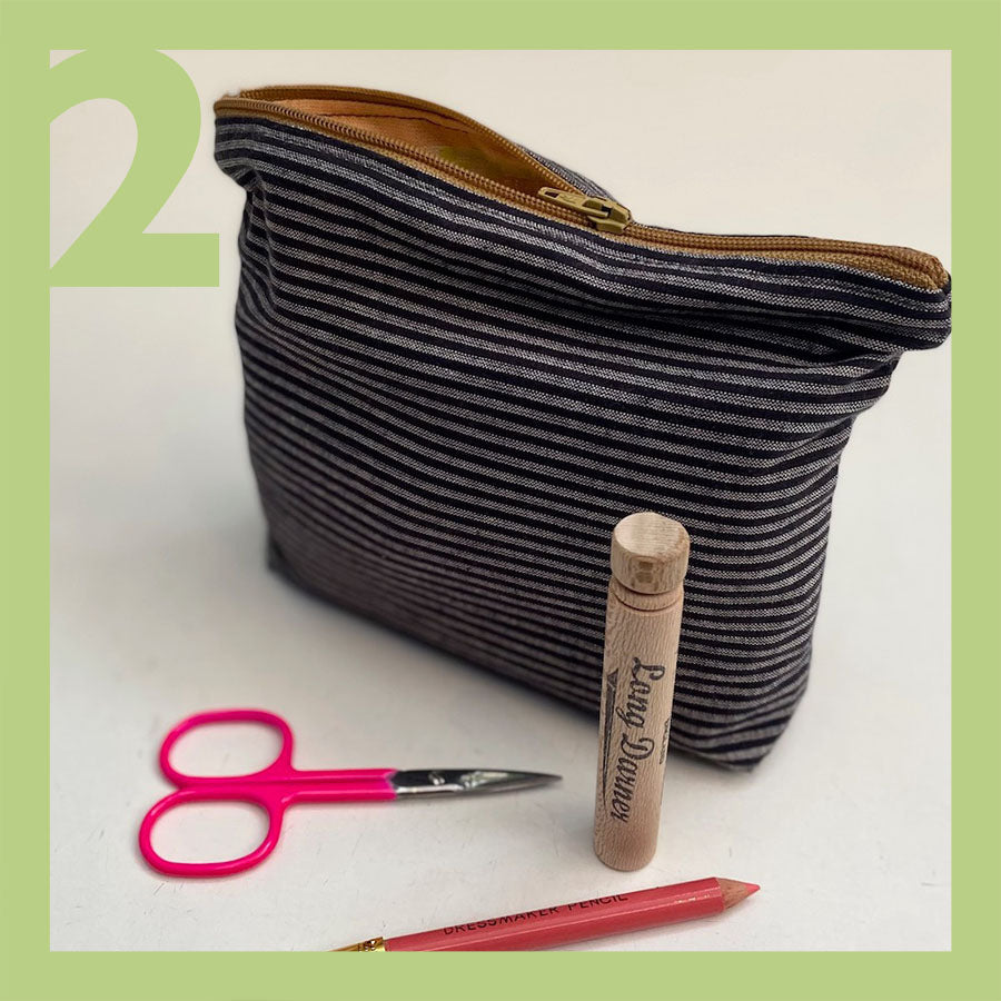 Introduction to Machine Sewing: Make a Lined Zip Top Pouch