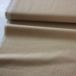 Japanese medium weight stripe cotton shirting fabric in mustard yellow