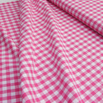 Wide Cotton Gingham - Bright Pink/White 10mm