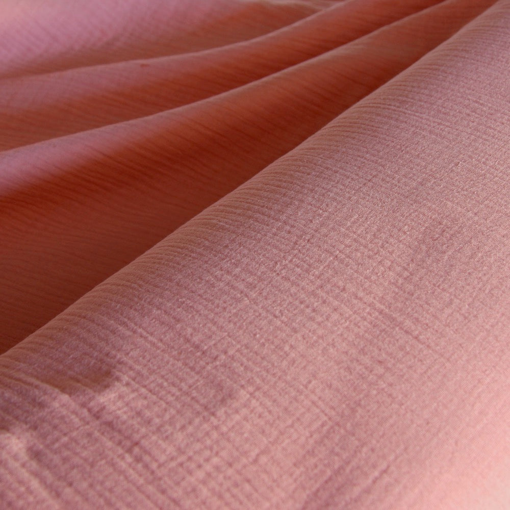 Cotton Double Gauze - Pink Coral