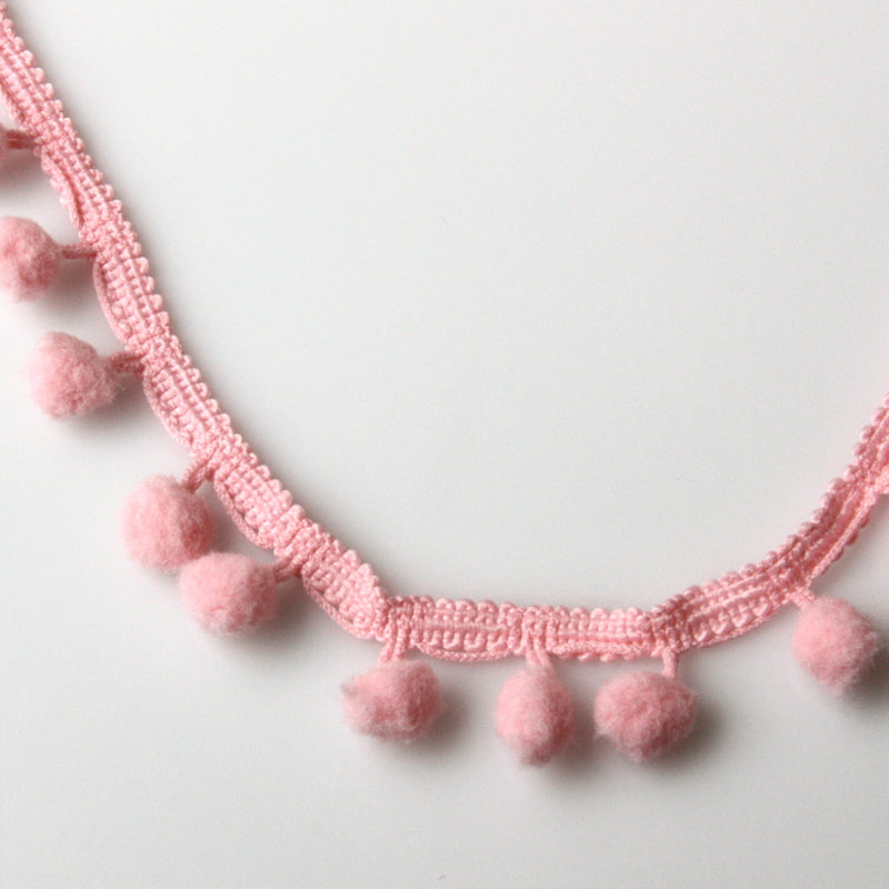 Pom Pom Edging 12mm - Baby Pink