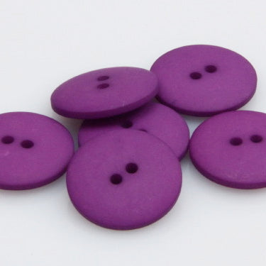 Satin Polyester Buttons - Plum