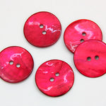 Coloured Shell Buttons - Pomegranate