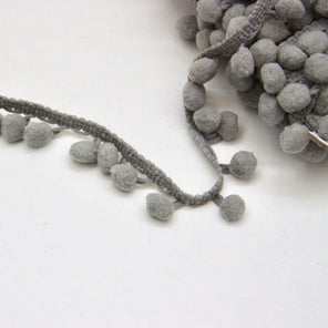 Pom Pom Edging 12mm - Grey