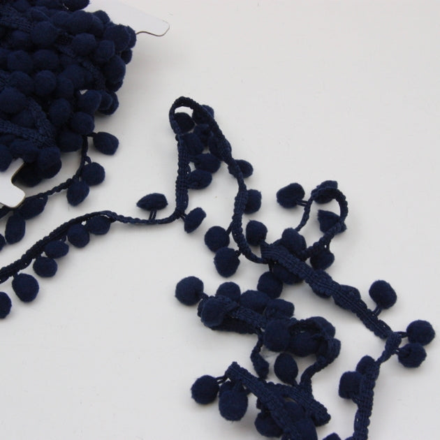 Pom Pom Edging 12mm - Navy