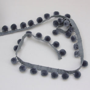 Pom Pom Edging 18mm - Dove Grey