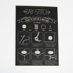 Ray Stitch Postcard Set of Three