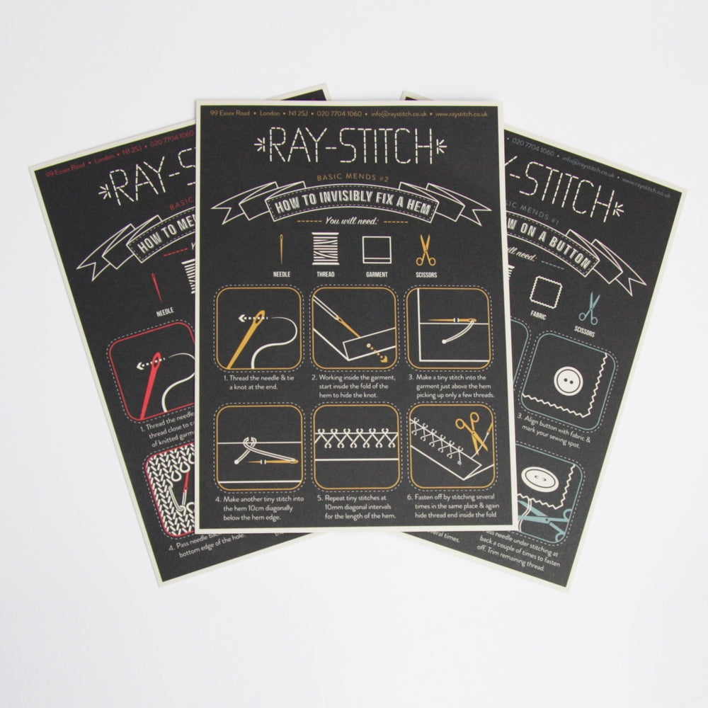 Ray Stitch Postcard Set of Three