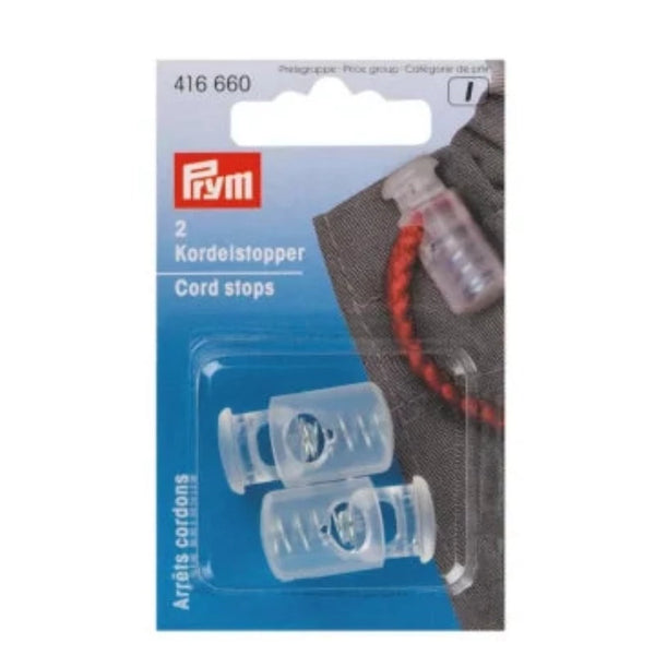 Prym 416660 - Cord Stops - Transparent 1-Hole