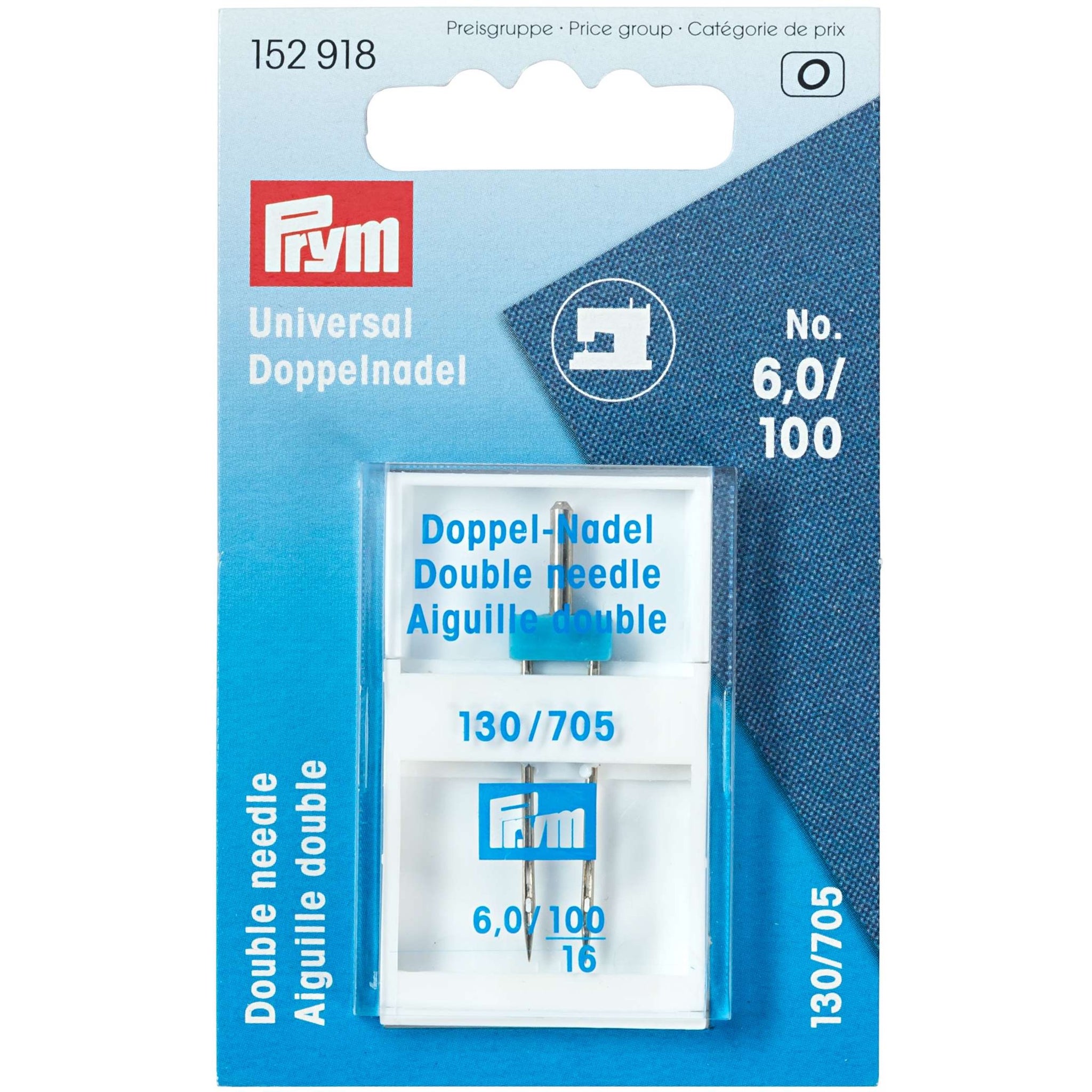 Prym 152918 - Sewing Machine Needles - Twin Woven 6,0/100