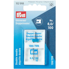 Prym 152918 - Sewing Machine Needles - Twin Woven 6,0/100