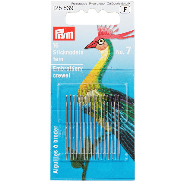 Prym 125539 - Embroidery Crewel Needles No. 7