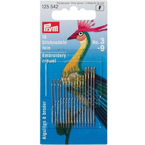 Prym 125542 - Embroidery Crewel Needles No. 3-9