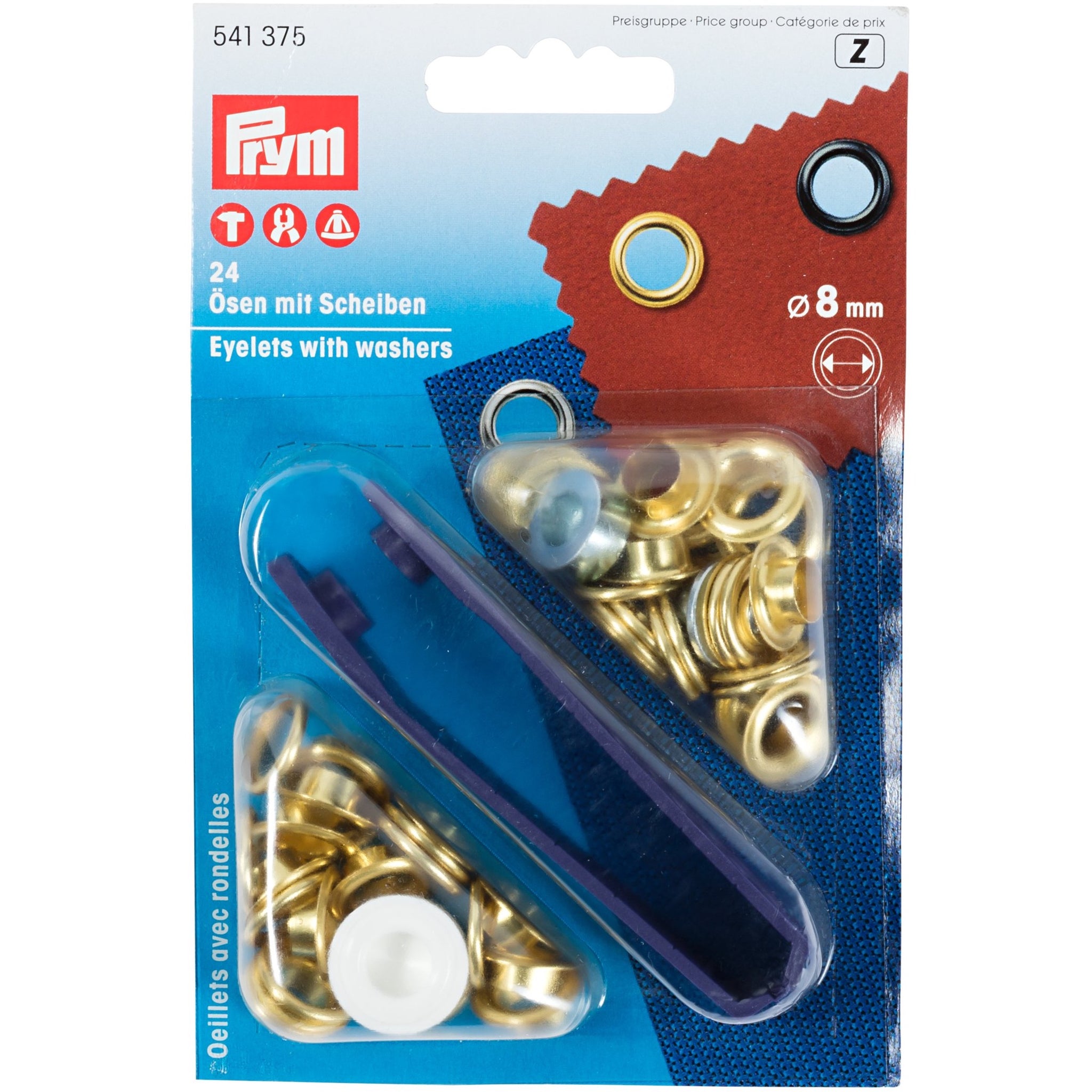 Prym 541375 - Eyelets - Gold 8mm