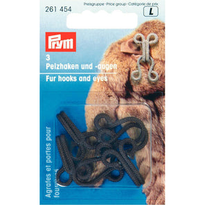 Prym 261453 - Fur Hooks and Eyes - Black