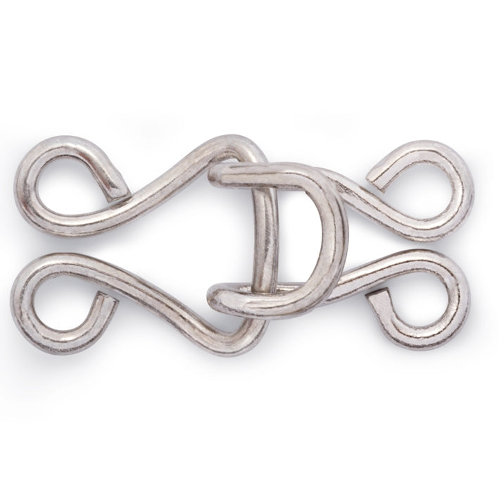 Prym 261550 - Corset Hooks -  Silver No. 13