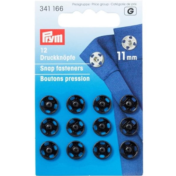 Prym 341166 - Snap Fasteners - Black 11mm