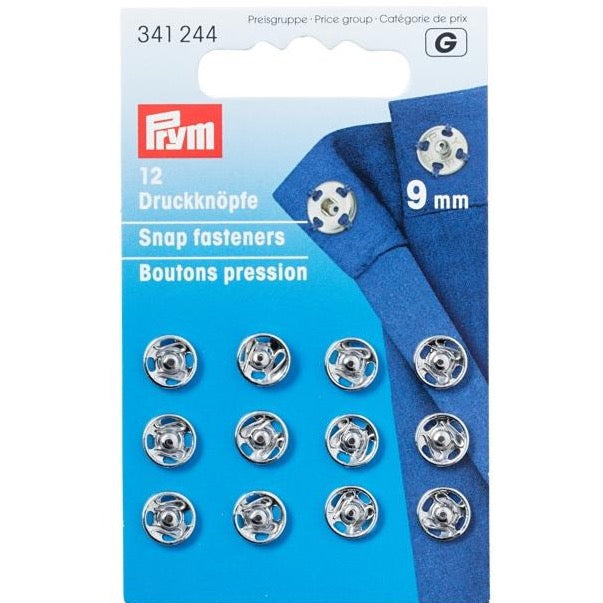 Prym 341244 - Snap Fasteners 9mm - Silver