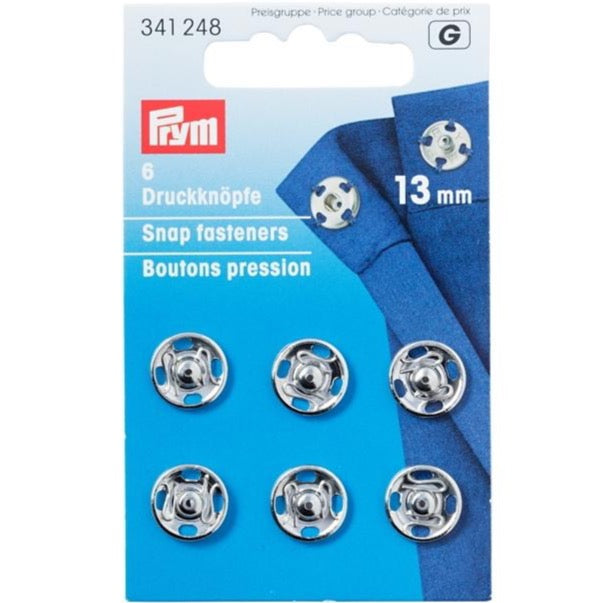 Prym 341248 - Snap Fasteners - Silver 13mm