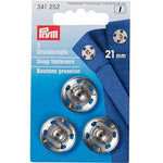 Prym 341252 - Snap Fasteners - Silver 21mm