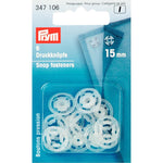 Prym 347106 - Plastic Snap Fasteners - Transparent 15mm