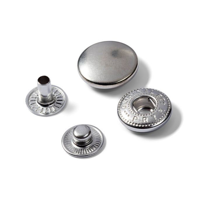 Prym 390301 - Anorak Press Fasteners - Silver 15mm