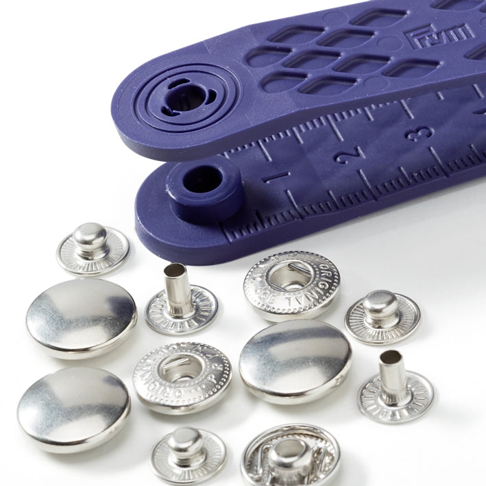 Prym 390301 - Anorak Press Fasteners - Silver 15mm