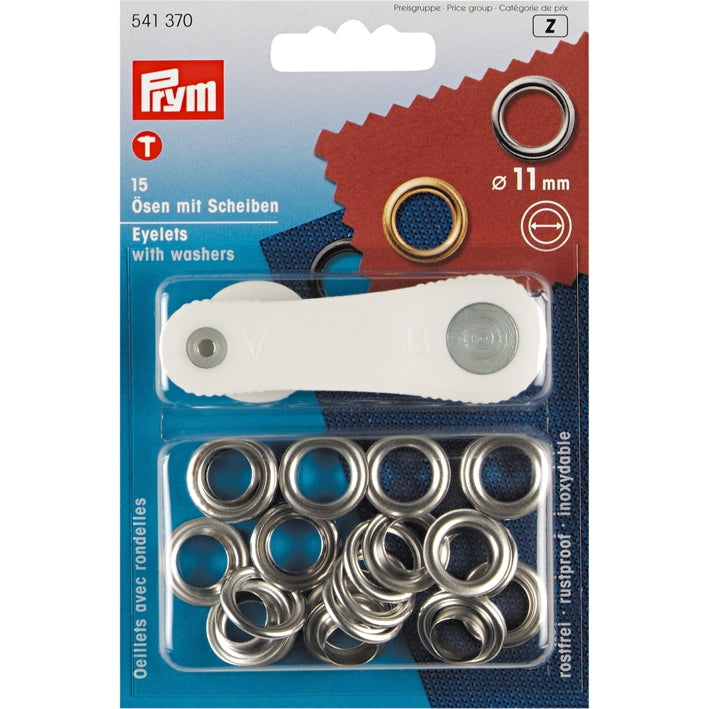 Prym 541370 - Eyelets - Silver 11mm