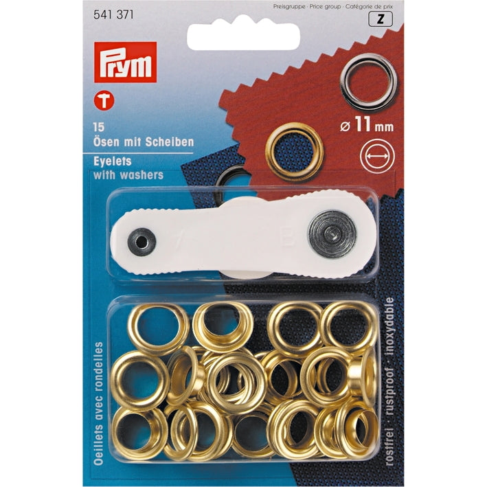 Prym 541371 - Eyelets - Gold 11mm